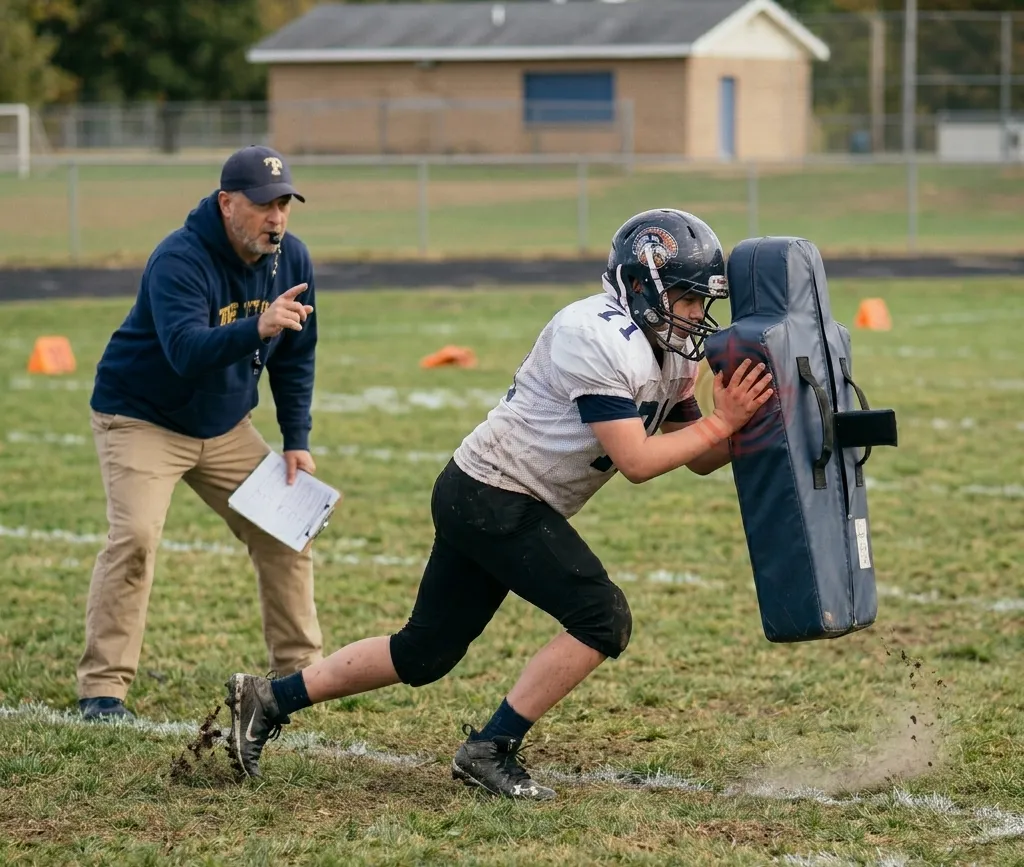 drive blocking drill youth football beginners