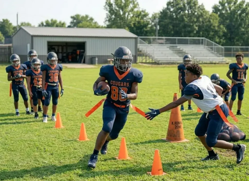 flag football drills for beginners practice