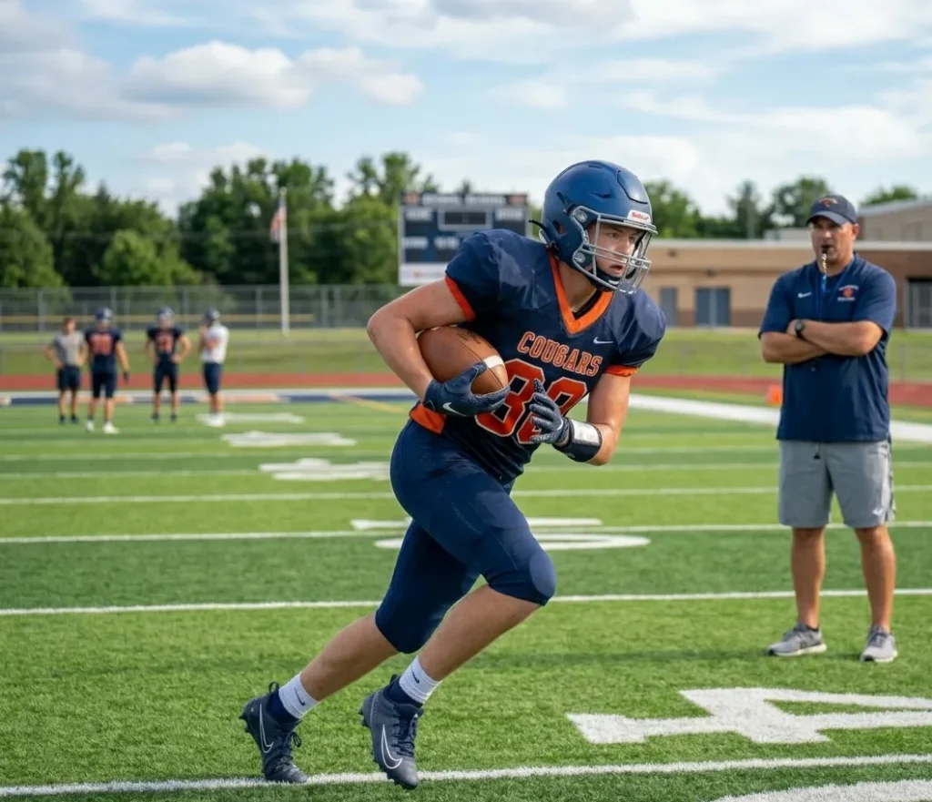 high and tight ball security drill football beginners