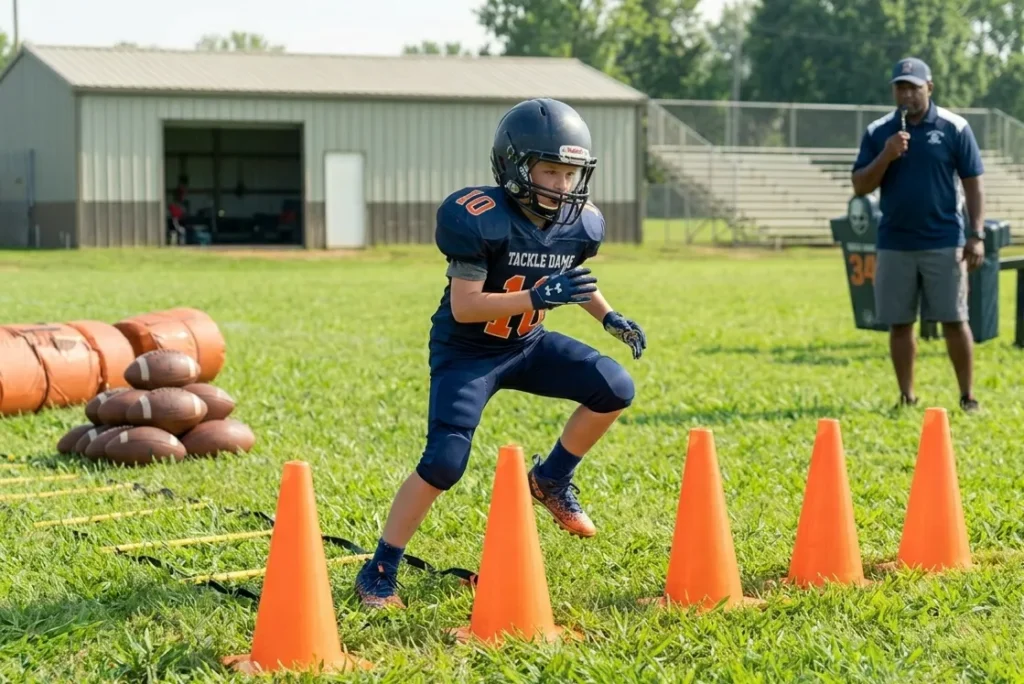 football cone drill for footwork step by step