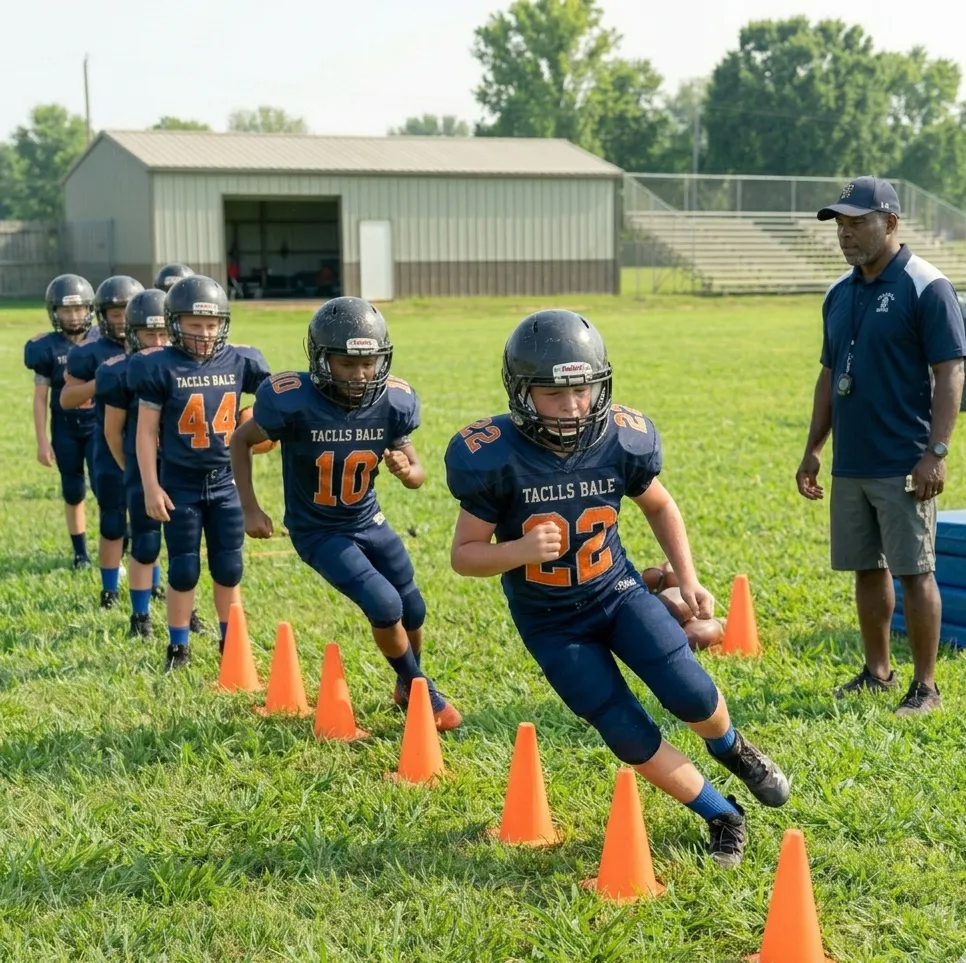 speed and agility drills using cones in football practice