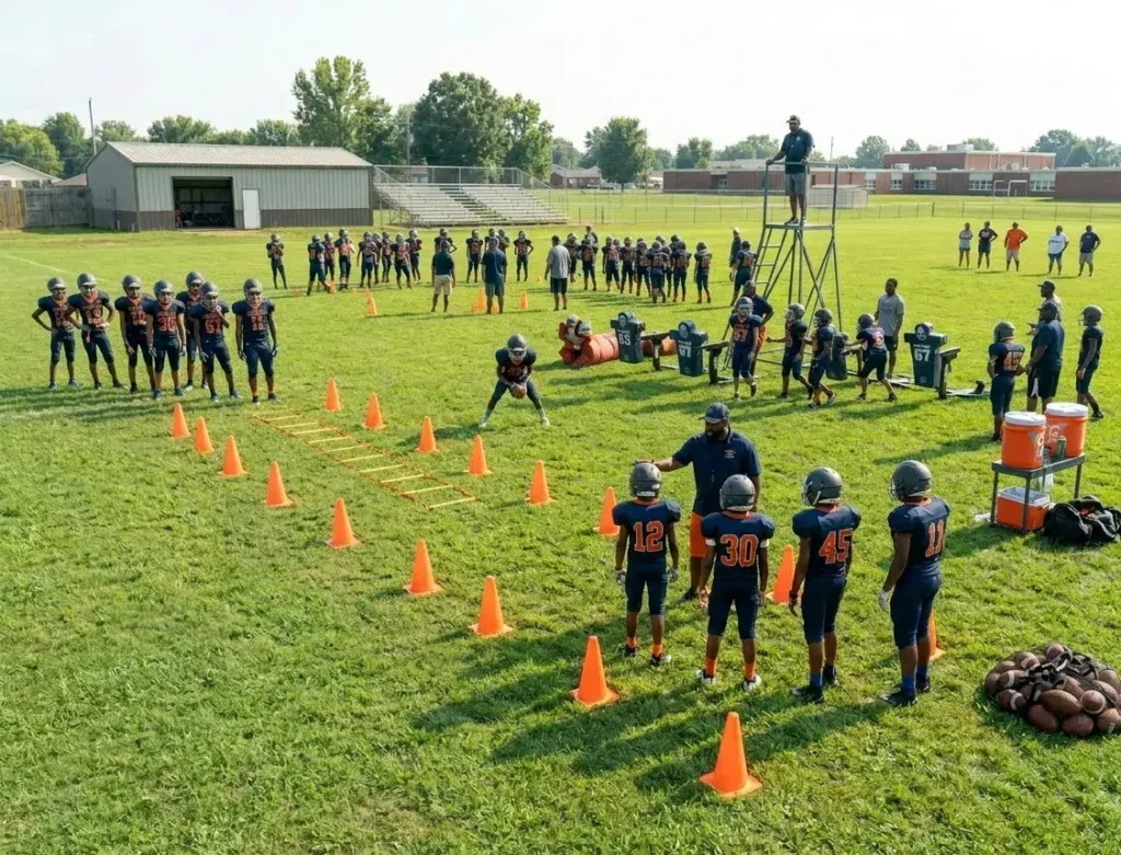 football practice drills structure training