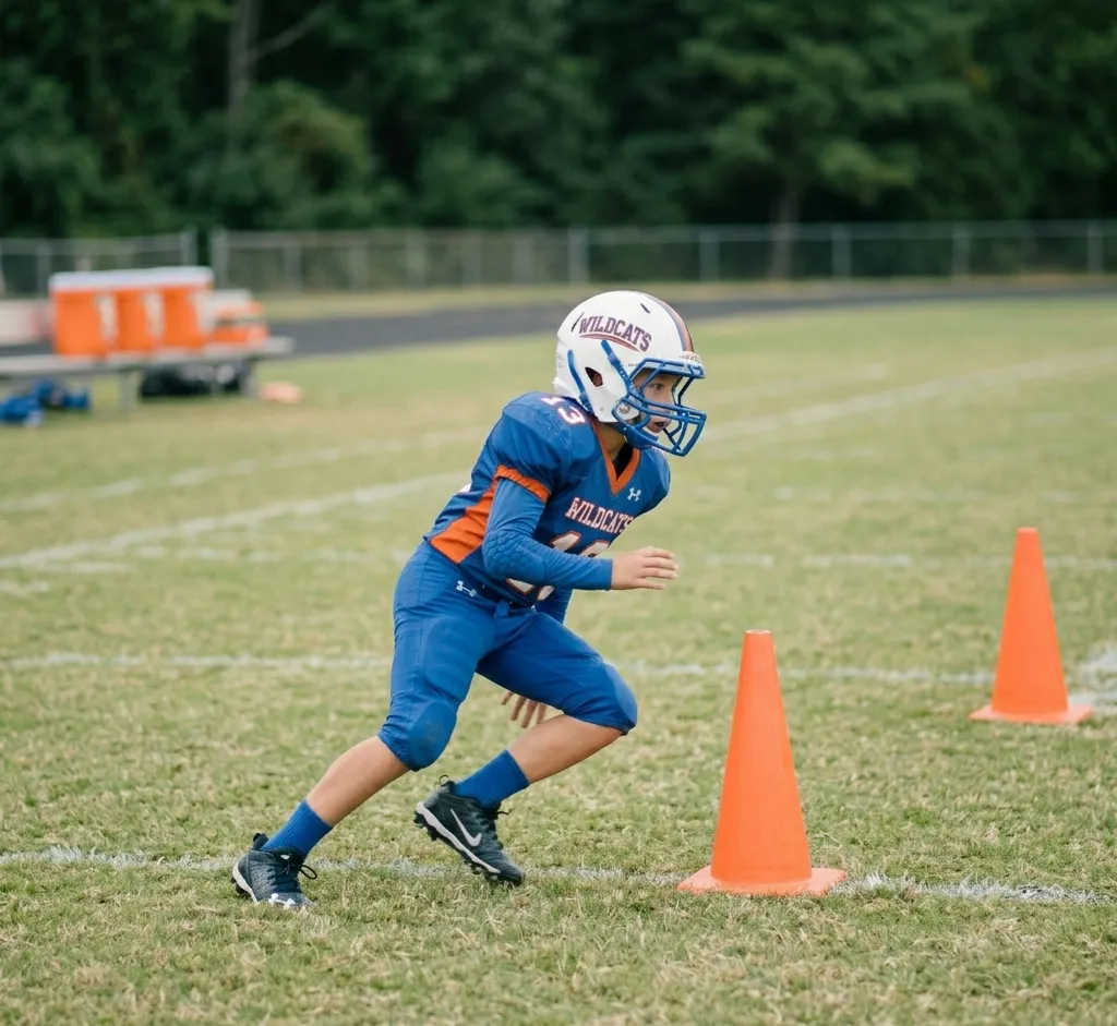 backpedal and break drill defensive back football