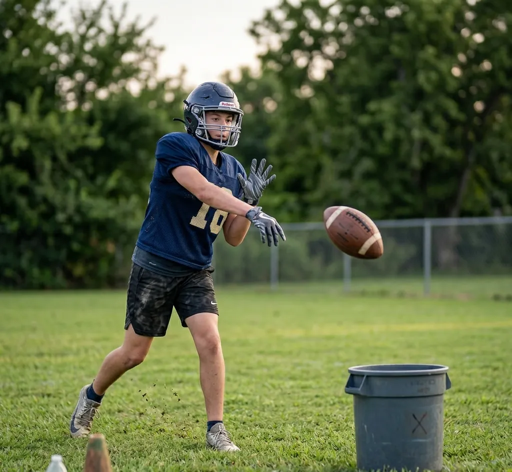 bucket throw drill football accuracy practice