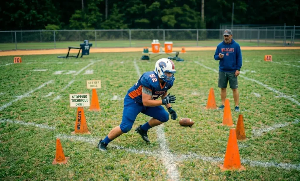 deceleration drill safe stopping football beginners