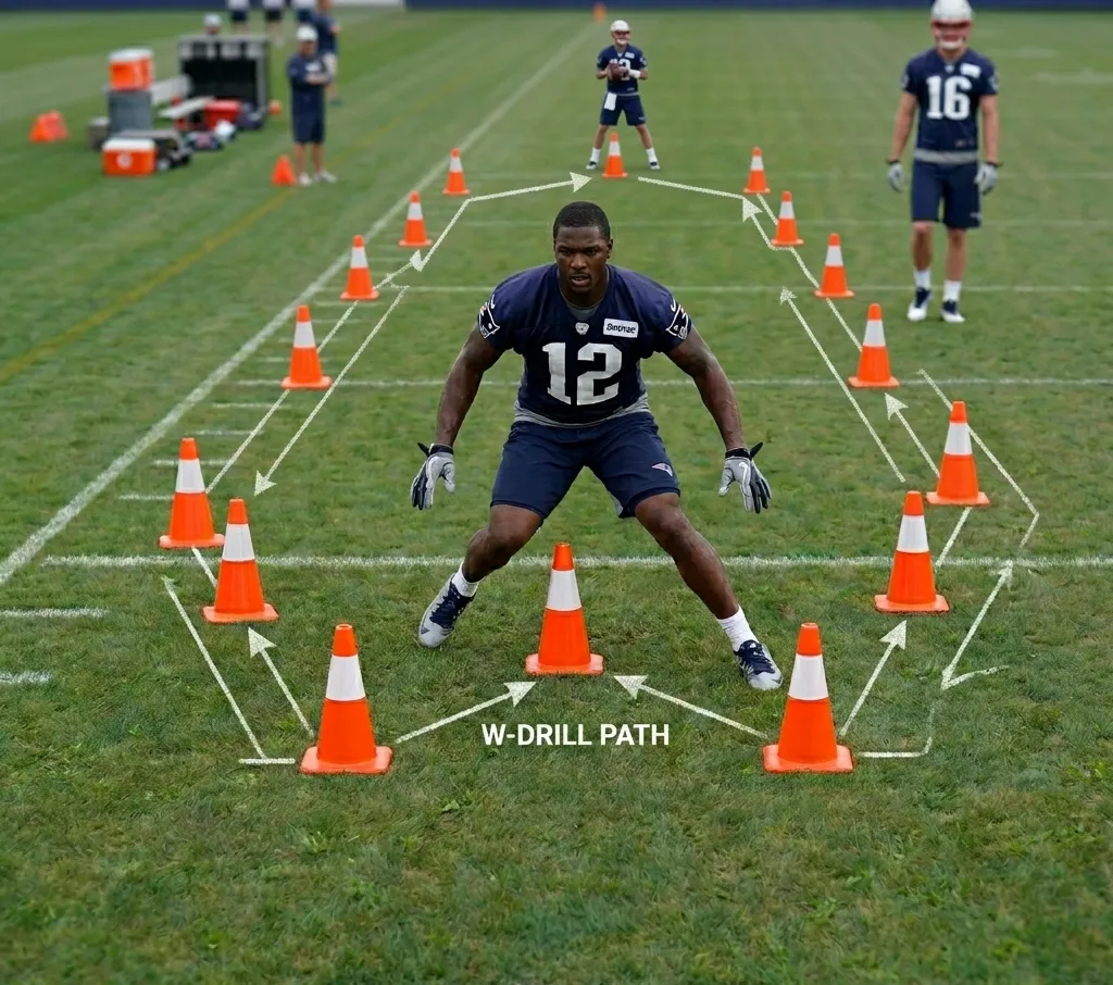 football defensive alignment showing correct positioning and spacing