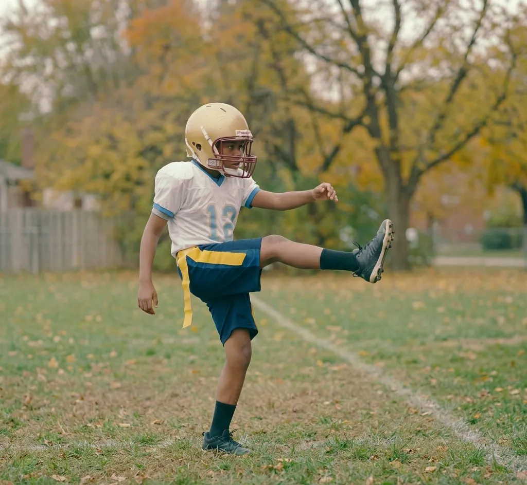 dynamic stretching football leg swings and high knees beginners