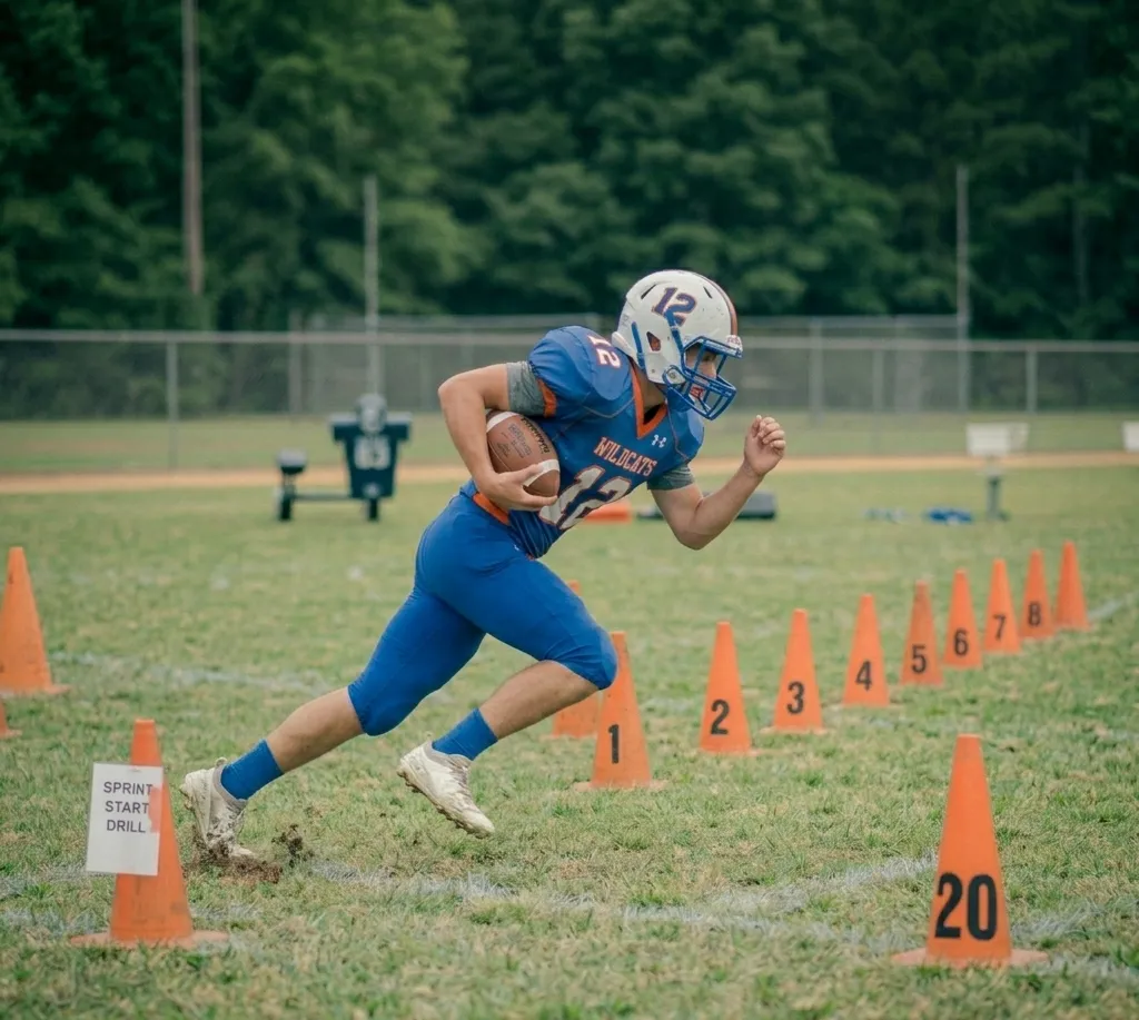 football acceleration drill 20 yard sprint beginners