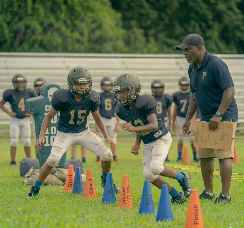 football cone drill change direction beginner