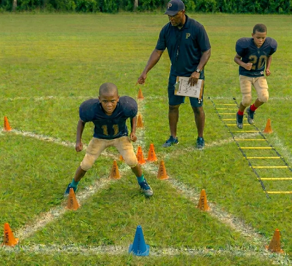 football cone zig zag drill for agility and direction change
