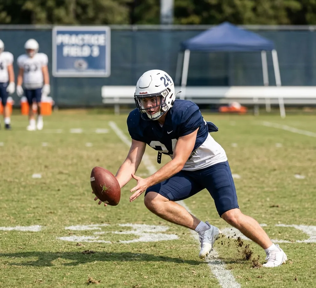 football backpedal and reaction drill catching ball