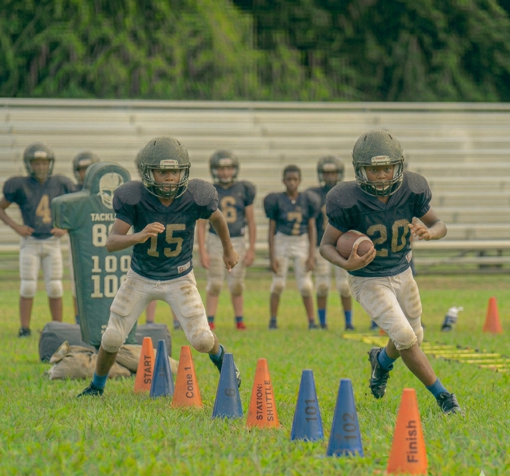football T drill multi direction movement
