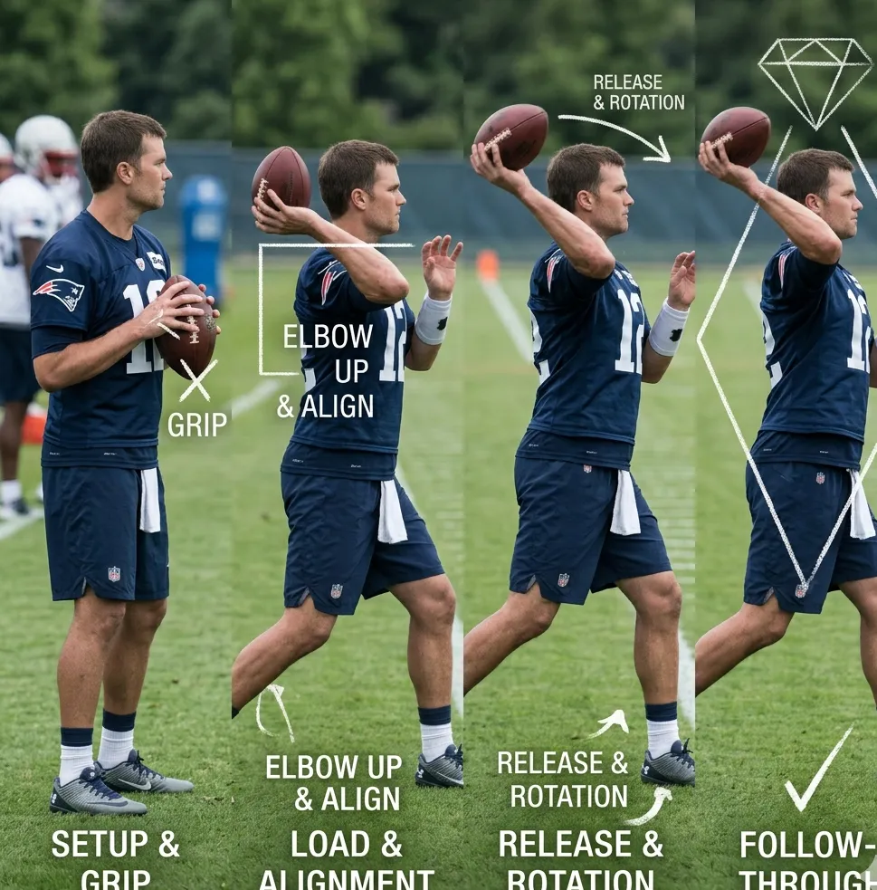 proper football throwing mechanics quarterback form