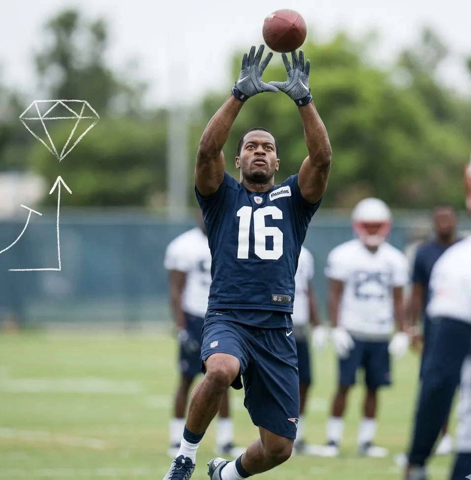 high ball drill football receiver jumping catch