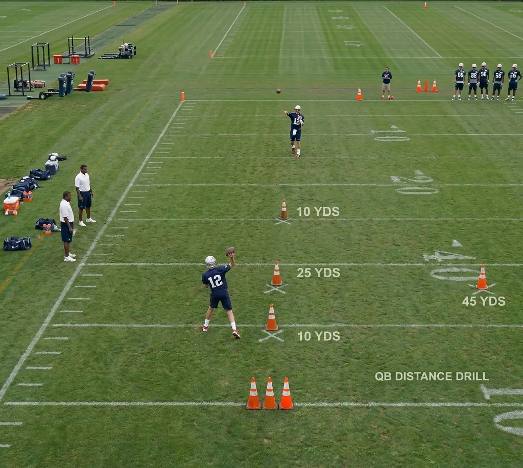 quarterback target throw drill practice