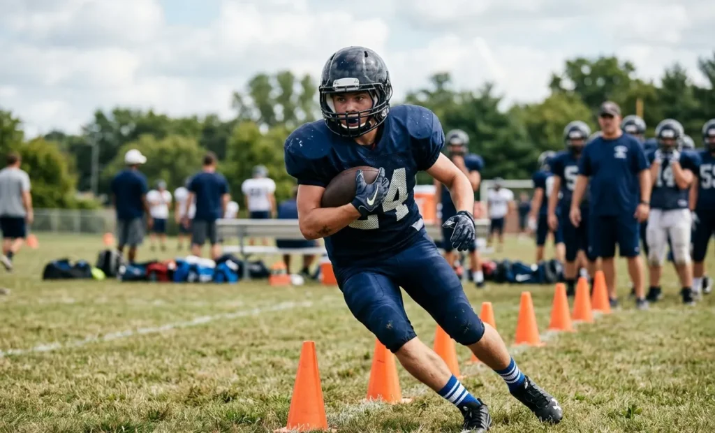 Running Back Drills for Beginners: Simple Football Training Guide running back drills for beginners football training cone drill