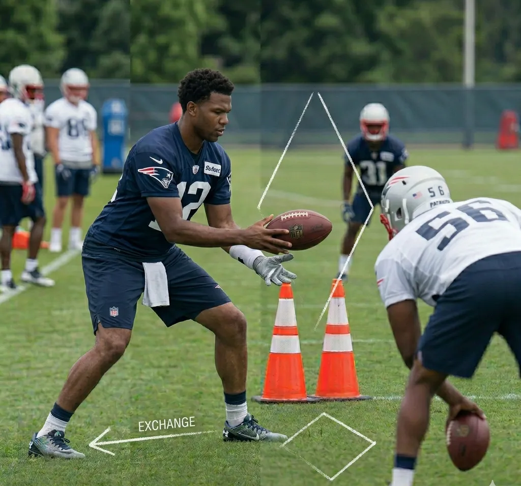 underneath snap drill quarterback receiving ball from center