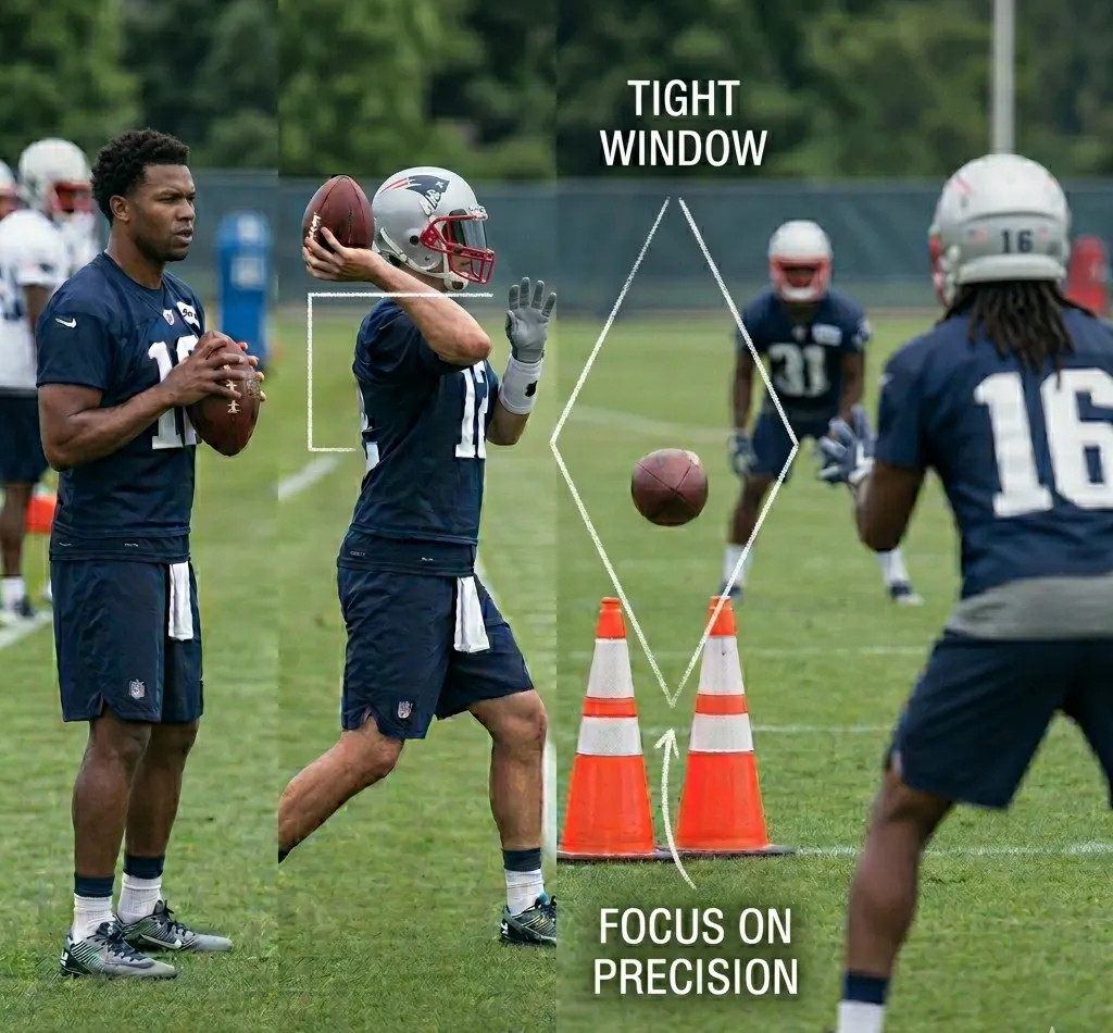 football windows drill accuracy passing cones